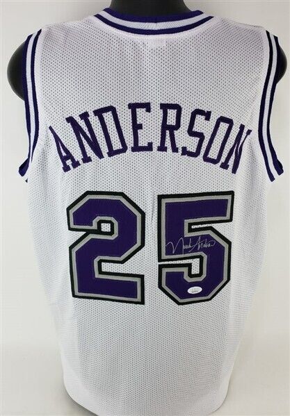 Nick Anderson Signed Sacramento Kings Jersey (JSA COA) 1989 1st Rnd NBA Draft Pk