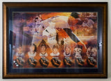Autographed/Framed Nolan Ryan & 7 NoHitter Catchers Collage Mounted Memories COA