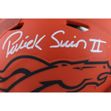 Patrick Surtain Autographed Denver Broncos Rave Mini Helmet Beckett 50782