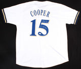 Cecil Cooper Signed Brewers Jersey Inscr "5x All Star" (JSA COA) 82 World Series