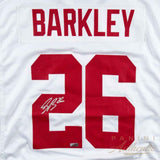 Saquon Barkley Autographed New York Giants White Nike Jersey Panini