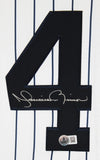 Yankees Mariano Rivera Signed White Pinstripe Majestic Cool Base Jersey BAS Wit