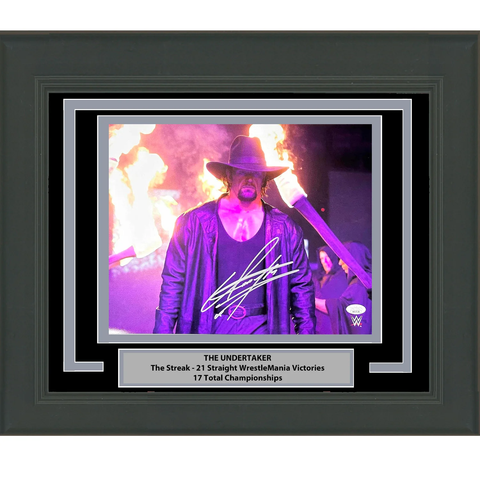 Framed Autographed/Signed The Undertaker 11x14 WWE Wrestling Photo JSA COA #1