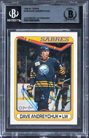 Sabres Dave Andreychuk Authentic Signed 1990 Topps #169 Card BAS Slabbed