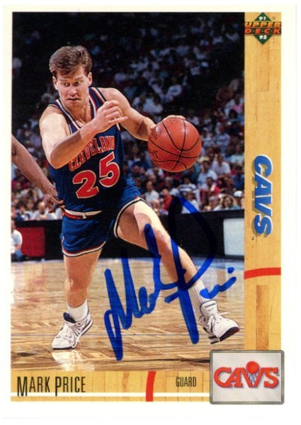 Mark Price Autographed/Signed 91-92 Upper Deck #239 Trading Card Beckett 52531