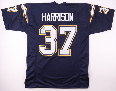 Rodney Harrison Signed Chargers Jersey (Beckett) San Diego D.B. 1994-2002