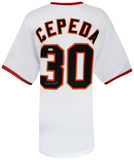 Orlando Cepeda (GIANTS) Signed White Custom Baseball Jersey - (JSA COA)