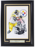 Jerome Bettis Steelers Framed 13x19 Lithograph Signed By Artist Brian Barton PA
