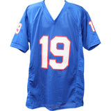 Eric Dickerson Autographed College Style Blue XL Jersey Beckett Witness 50757