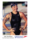 Amy Van Dyken Signed USA Swimming 8x10 Photo Speedo Beckett 45148