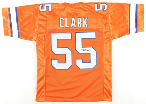 Frank Clark Signed Denver Broncos Jersey (JSA) Super Bowl LIV Champ / Def. Line