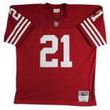 49ers Deion Sanders "Primetime" Authentic Signed Red M&N TB Jersey BAS Witnessed