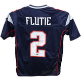 Doug Flutie Autographed/Signed Pro Style Jersey Blue Beckett 42554
