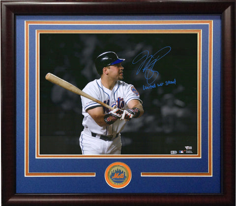 Mike Piazza Signed United We Stand Hr 16x20 9/11 Photo Framed Coin auto Fanatics