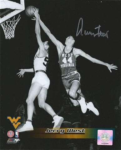 West Virginia Mountaineers Hall of Famer JERRY WEST Signed 8X10 Photo #4 AUTO