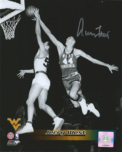 West Virginia Mountaineers Hall of Famer JERRY WEST Signed 8X10 Photo #4 AUTO