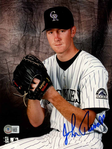 John Thomson Autographed Colorado Rockies 8x10 Photo Beckett 50550