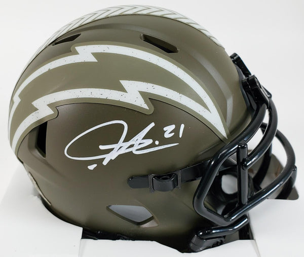 Ladainian Tomlinson Signed Los Angeles Chargers / Salute to Service Mini Helmet