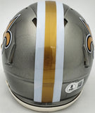ALVIN KAMARA AUTOGRAPHED SAINTS FLASH GRAY MINI HELMET BECKETT WITNESS 224756