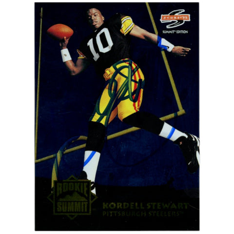 Kordell Stewart Autographed 95 Score Summit 3/18 Trading Card Beckett 52822