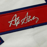 Framed Autographed/Signed Stephen Strasburg 33x42 White Jersey PSA/DNA COA