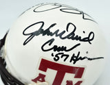 John David Crow & Johnny Manziel Autographed Texas A&M Mini Helmet Beckett