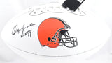 Ozzie Newsome Autographed Cleveland Browns Logo Football HOF - Prova *Black