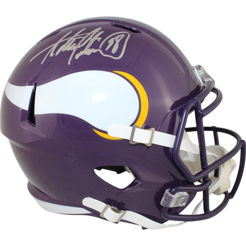 Adrian Peterson Autographed/Signed Minnesota Vikings F/S TB Helmet Beckett 49840