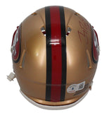 Jerry Rice Autographed San Francisco 49ers Mini Throwback Speed Helmet Beckett