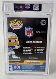 Justin Herbert Autographed LA Chargers Funko POP! Figure PSA GEM MT 10 AUTO