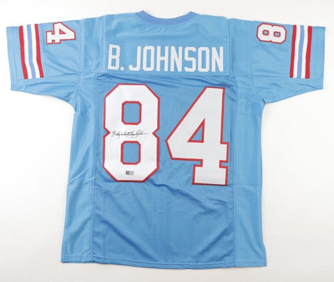 Billy "White Shoes" Johnson Signed Houston Oilers Jersey (TriStar) 3xPro Bowl WR