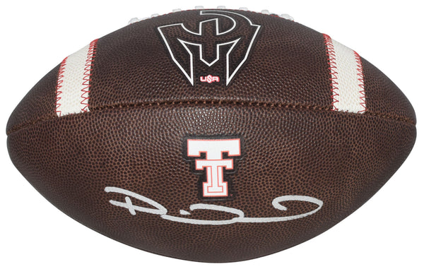 PATRICK MAHOMES II SIGNED TEXAS TECH RED RAIDERS 2026 GLADIATOR GAME FOOTBALL