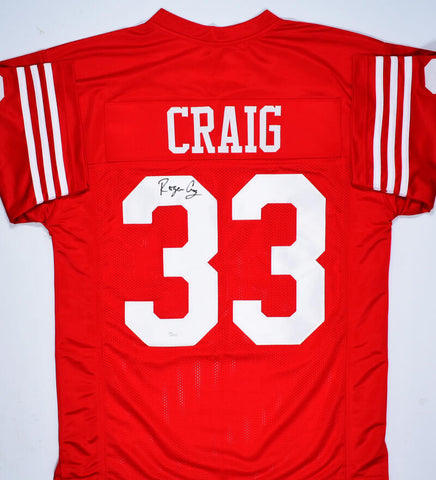 Roger Craig Autographed Red Pro Style Jersey- JSA W *Black
