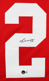 Ohio State Chris Olave Authentic Signed Red Pro Style Jersey BAS Witnessed