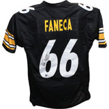 Alan Faneca Autographed/Signed Pro Style Black Jersey Beckett 42611