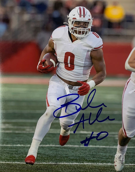 Badgers Running Back BRAELON ALLEN Signed Wisconsin 8x10 photo #2 AUTO
