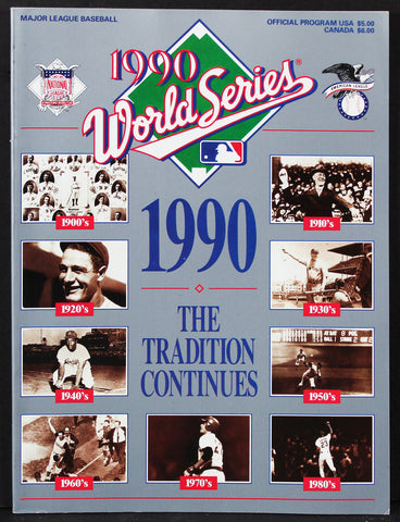 1990 World Series Athletics vs. Reds Tradition Continues World Series Magazine