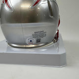 Autographed/Signed Ben Coates New England Patriots Mini Helmet Beckett BAS COA