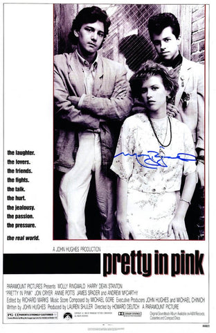 MOLLY RINGWALD Signed 'Pretty In Pink' 11x17 Movie Poster - SCHWARTZ