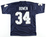 Drayk Bowen Signed Notre Dame Fighting Irish Jersey (JSA COA) 2023 Top Recruit
