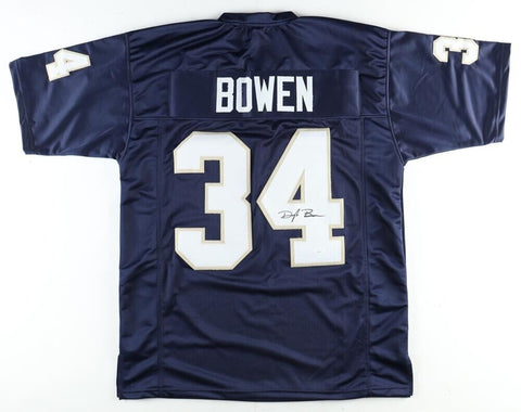 Drayk Bowen Signed Notre Dame Fighting Irish Jersey (JSA COA) 2023 Top Recruit