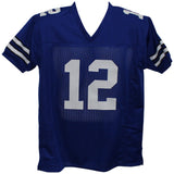Roger Staubach Autographed/Signed Pro Style Blue XL Jersey BAS 32787