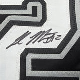 Framed Autographed Colson Montgomery 35x39 Chicago Black Jersey BAS COA