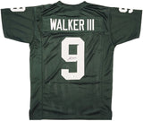 Michigan State Spartans Kenneth Walker III Signed Green Jersey Beckett Wit
