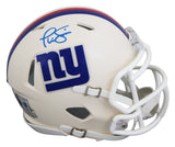 Giants Phil Simms Authentic Signed Retro Speed Mini Helmet BAS Witnessed