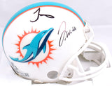 Tyreek Hill Jaylen Waddle Signed Dolphins Mini Helmet-Beckett W Holo Fanatics