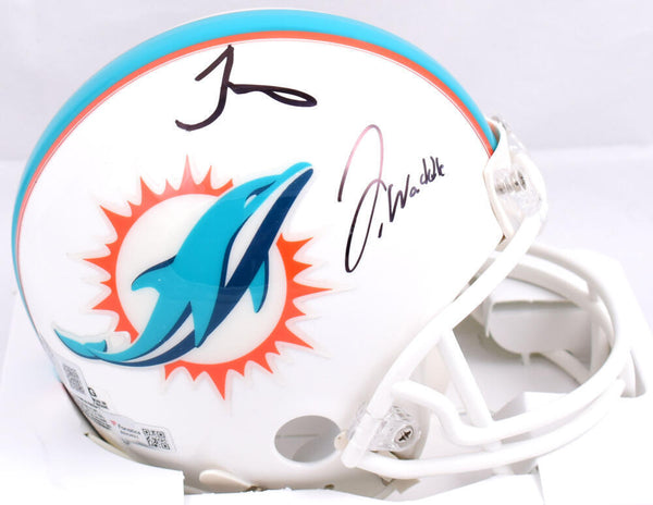 Tyreek Hill Jaylen Waddle Signed Dolphins Mini Helmet-Beckett W Holo Fanatics