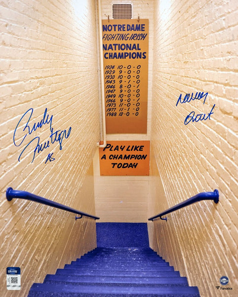 Rudy Ruettiger Signed Notre Dame Play Like A Champ 16x20 Photo w/INS - (SS COA)