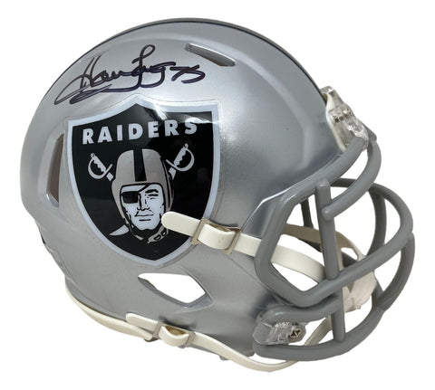 Howie Long Signed Oakland Raiders Mini Speed Helmet BAS