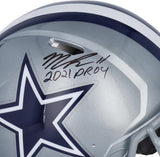 Micah Parsons Dallas Cowboys Signed Riddell Authentic Helmet w/21 DROY Insc
